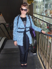 Голубой кардиган,  ручной работы