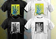 Футболка 3Д,  Кофта 3Д с Гербом Украины (Тризубом)