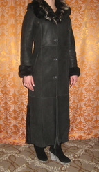 Продам дубленку, черную,